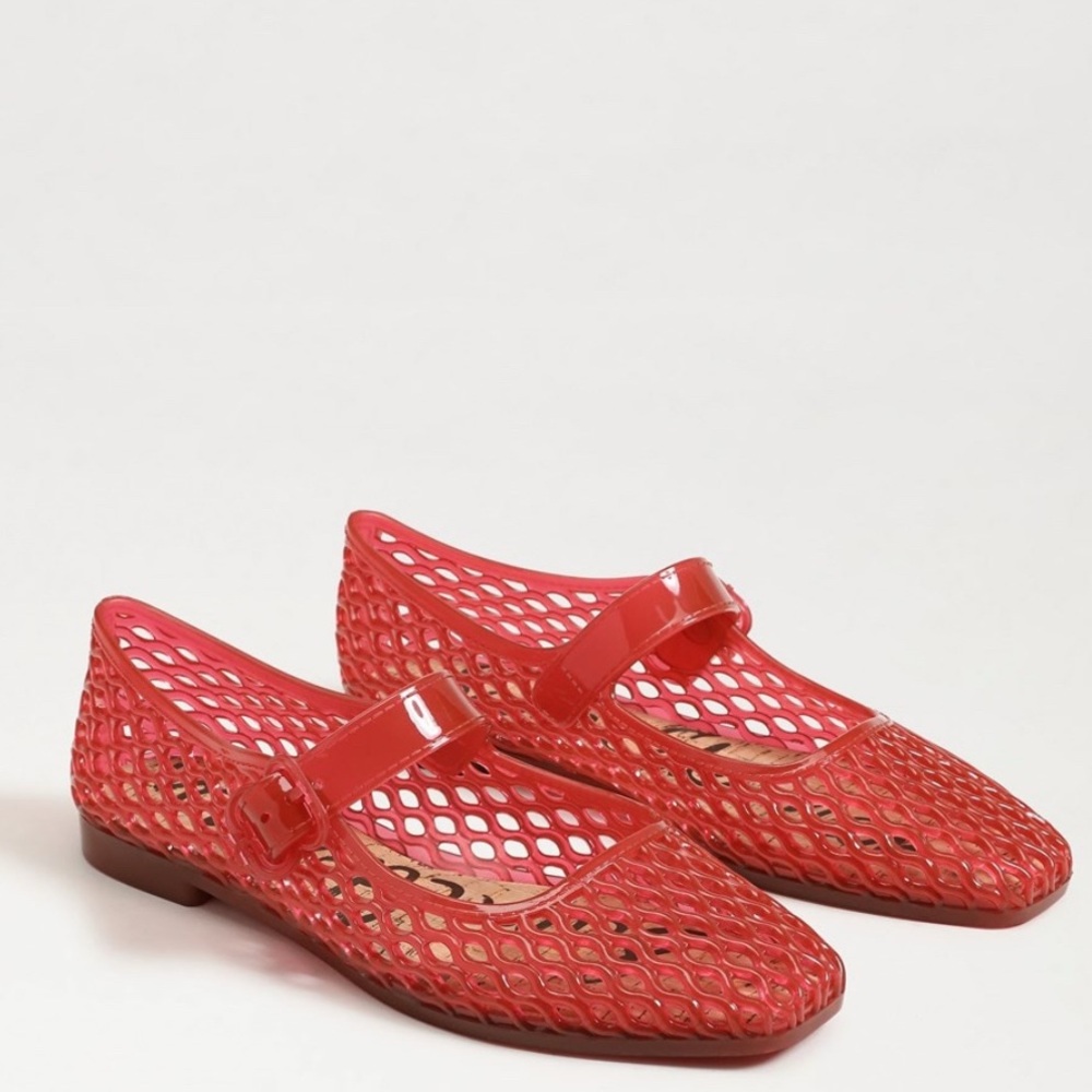 Sam Edelman Red Michaela Jelly Flats